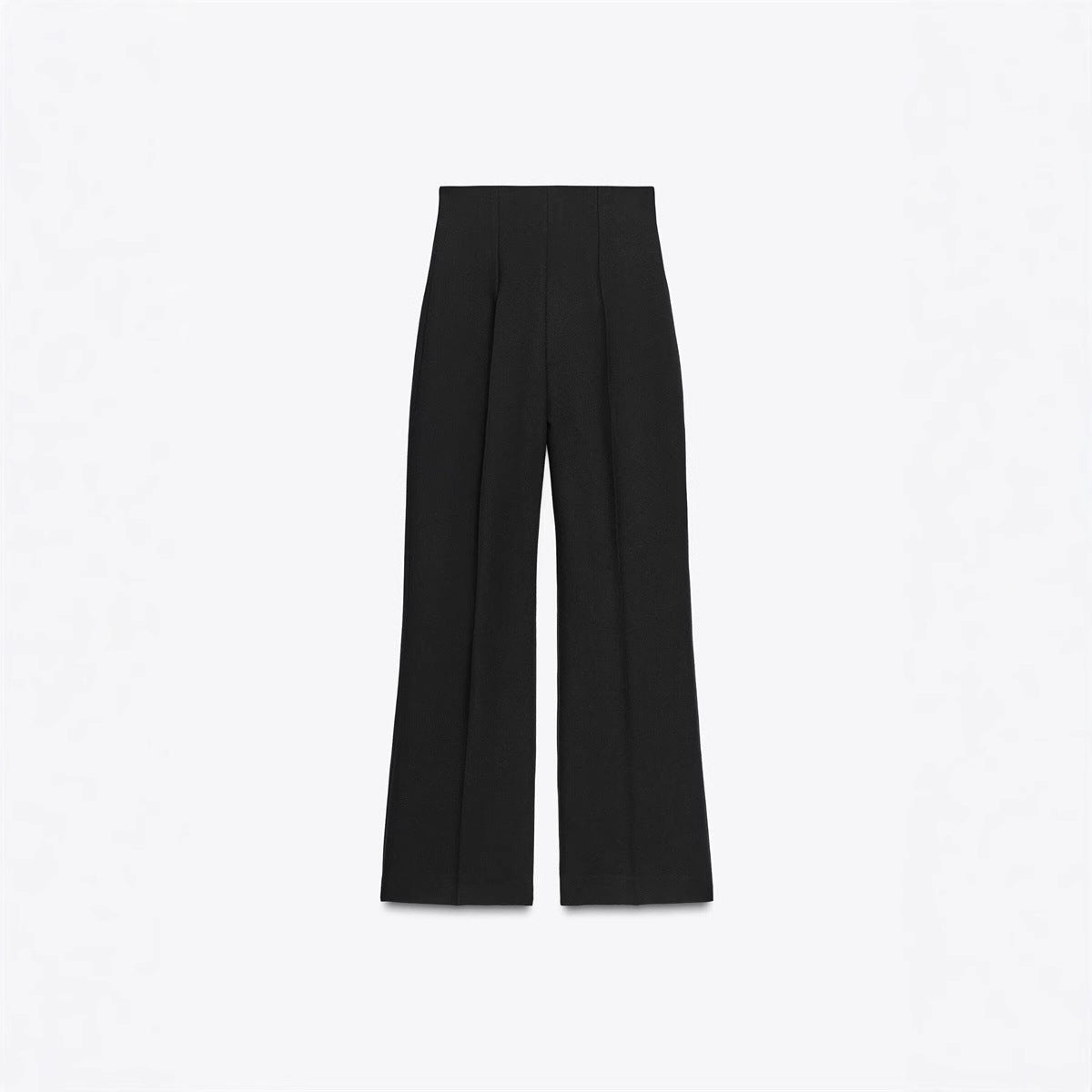 Slimming High-waisted Pants With Zip Decoration