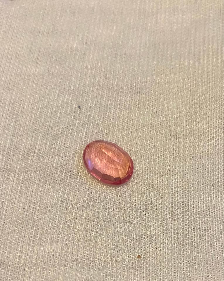 Precious pink sapphire pendant and silver necklace